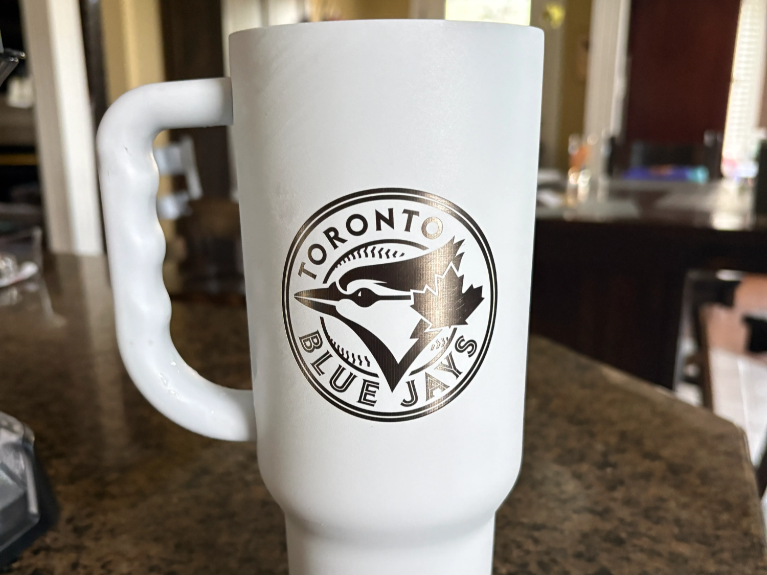 White Toronto Blue Jays Insulated Travel Mug