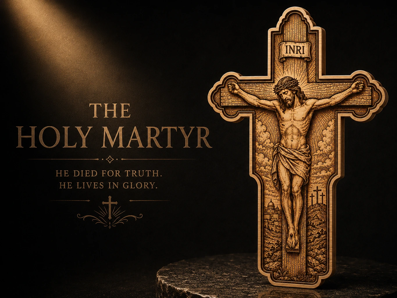 The Holy Marytr - Jesus Wall art & Bookmark