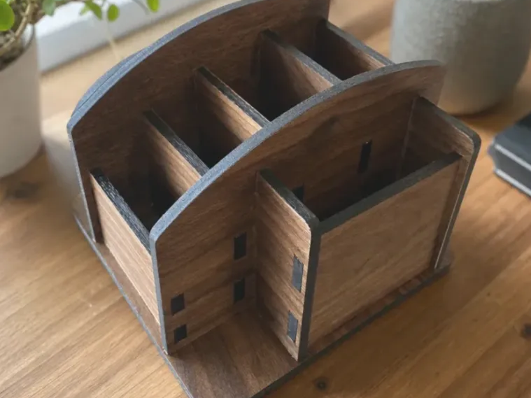 Wooden Remote Control Caddy