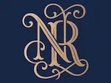 [Laser cut and engrave] Monogramme doré entrelacé avec les lettres N et R sur fond bleu