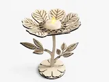 [Laser cut and engrave] Bougeoir en forme de fleur avec bougie chauffe-plat