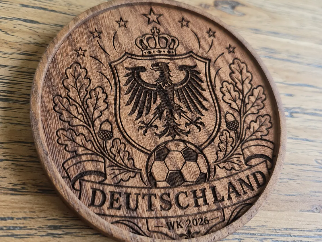 Deutschland Football Crest Coaster – WK 2026