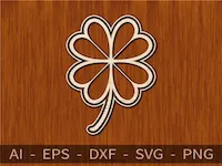 [Laser cut and engrave] Clover - Laser Cutting Design Bundle