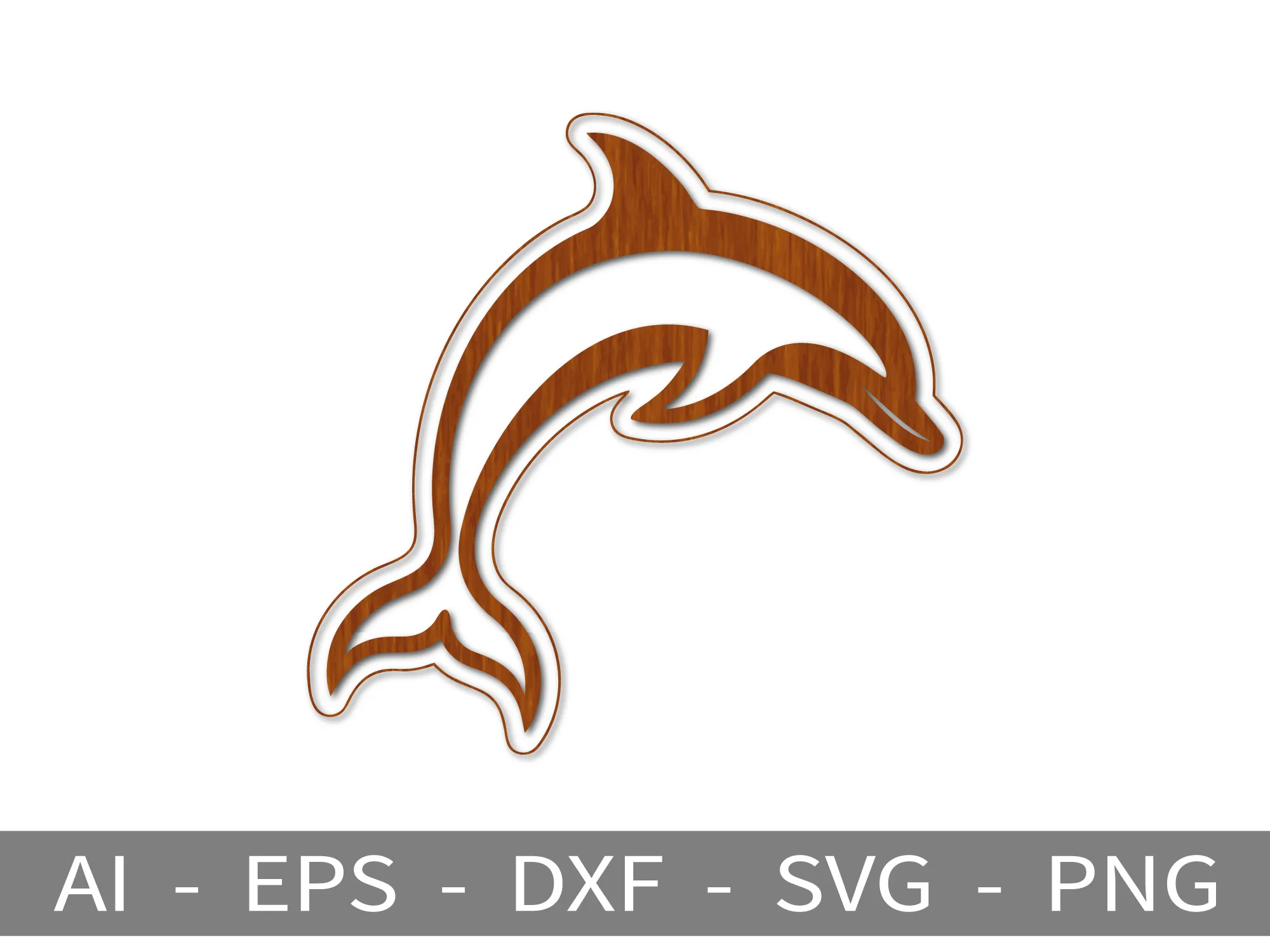 Leaping Dolphin - Laser Cutting Design