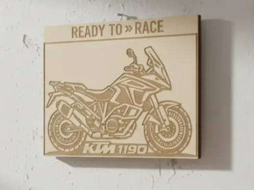 KTM 1190 Adventure Motorcycle Wall Art Plaque