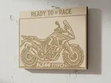 [Laser cut and engrave] KTM 1190 Adventure Motorcycle Wall Sign