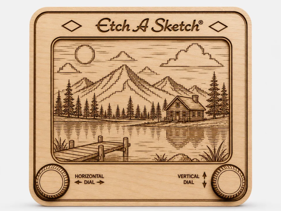 Etch Sketch Scenic Cut and Engrave
