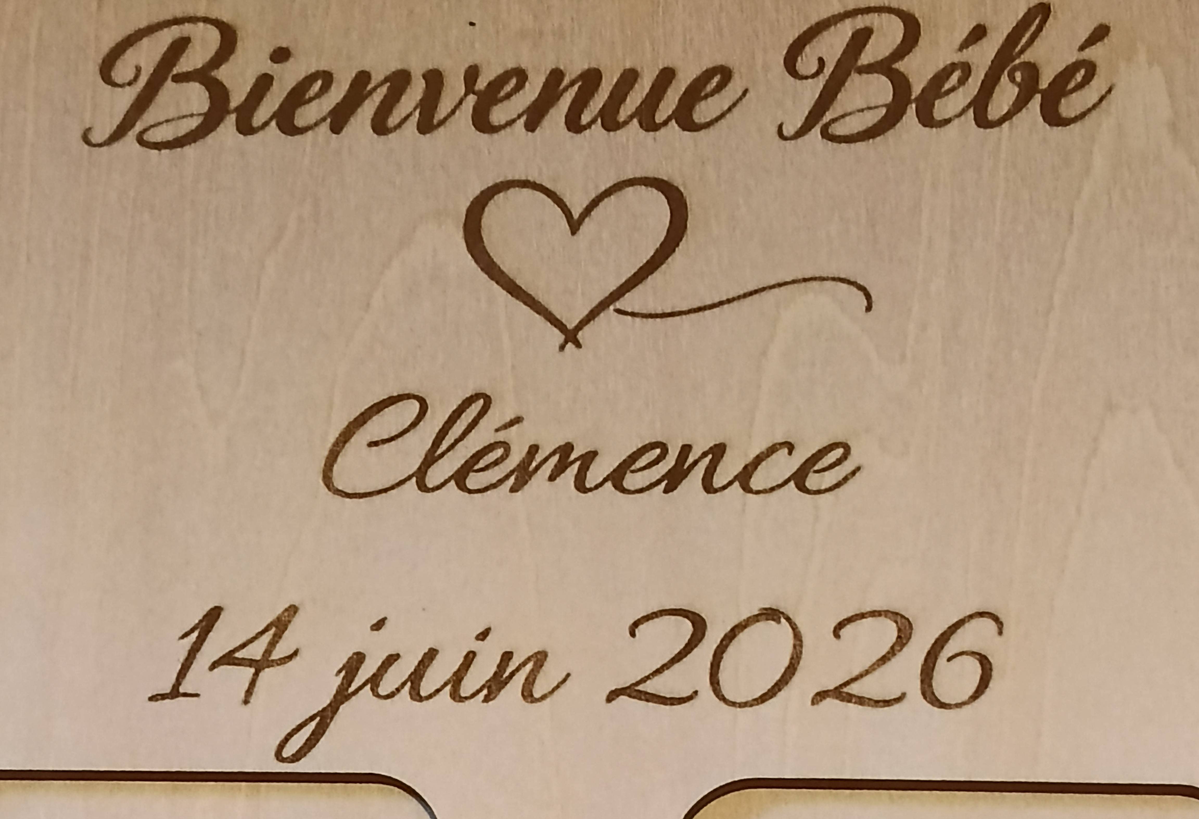 [Laser cut and engrave] Cadre photo souvenir pour le suivi mensuel de bébé