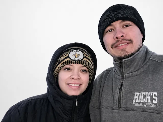A portrait of my wife and I