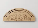 [Laser cut and engrave] Support de cartes à jouer pour enfant avec motif dinosaure