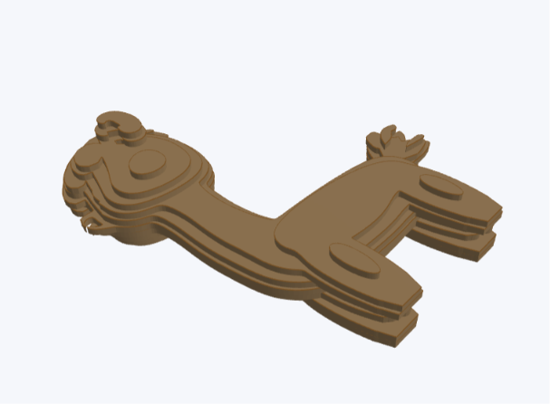 [Laser cut and engrave] Layered Wooden Llama Figurine