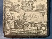 [Laser cut and engrave] Baseball Themed Slate Coaster with Bigfoot Illustration