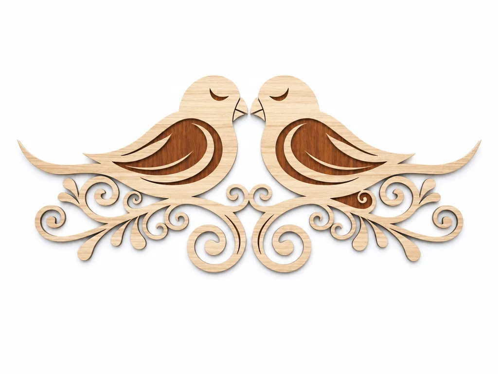 Love Birds - Decorative Laser Cut Design
