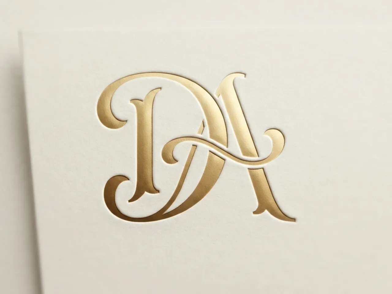 [Laser cut and engrave] Elegant DA Monogram Logo Design