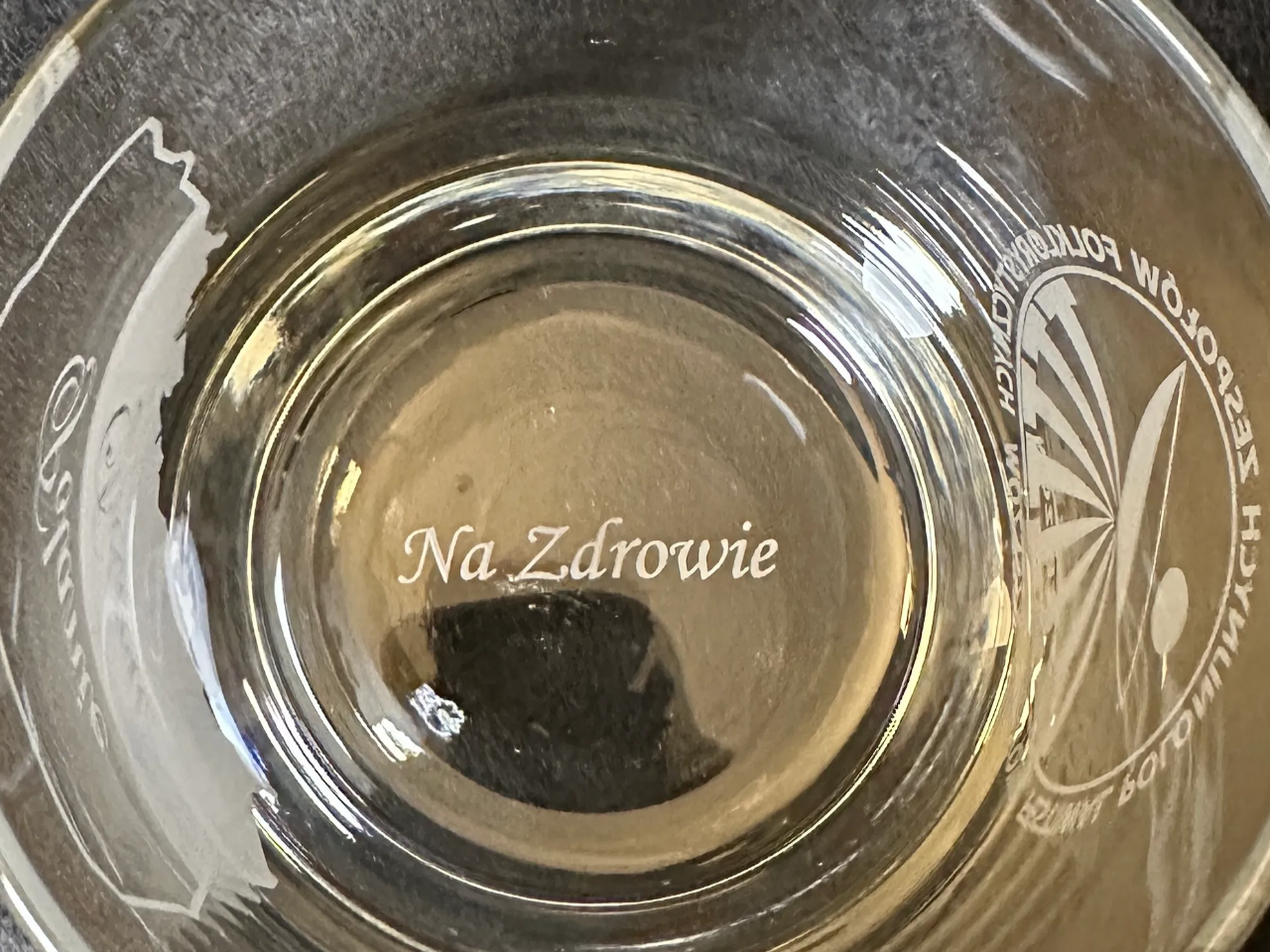 Rocks Glass with Na Zdrowie inscription