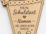 [Laser cut and engrave] Personalisierter Schultüten Magnet für den Schulanfang