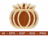 [Laser cut and engrave] Layered Wooden Pumpkin Wall Hanging for Fall Home Decor
