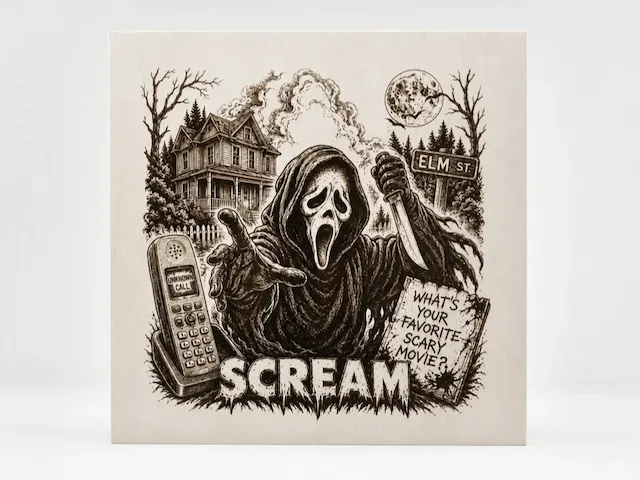 Horror Movie Wall Art Sign