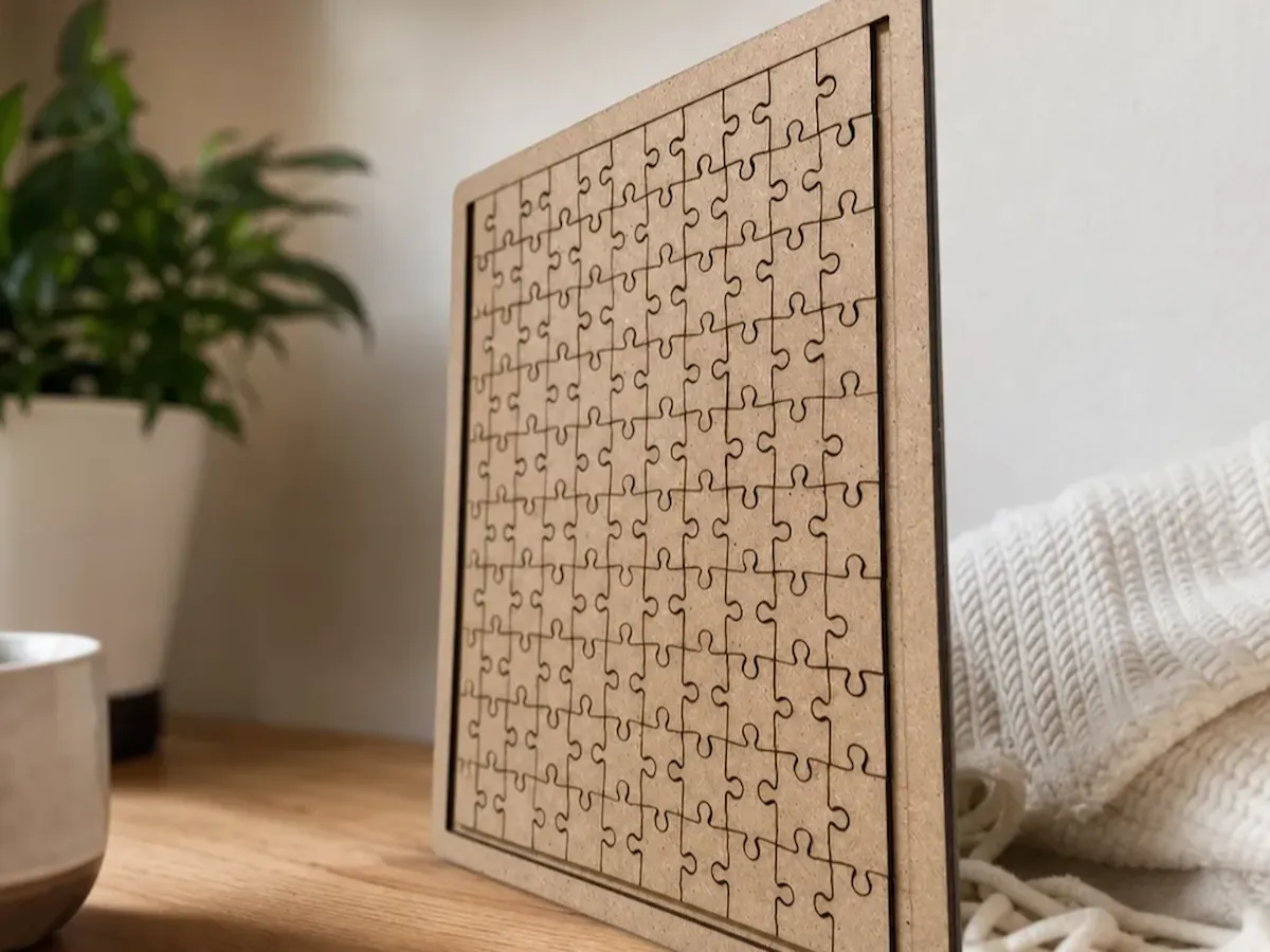 [Laser cut and engrave] Puzzle en bois vierge avec cadre de support