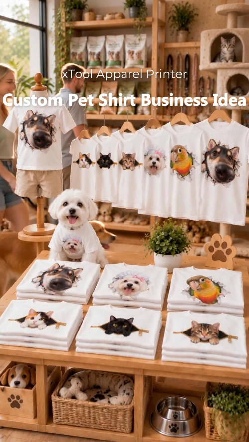 [DTF Printing] White T-shirts Featuring Realistic Pet Portrait Prints
