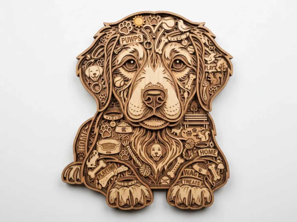 Golden Retriever Puppy - Wall Art - Free Files - Atomm
