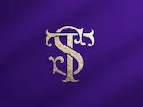 [Laser cut and engrave] Monogramme doré avec les lettres S et T sur fond violet