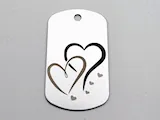 [Laser cut and engrave] 2 Coeurs couleurs médaillon aluminium F2 IR