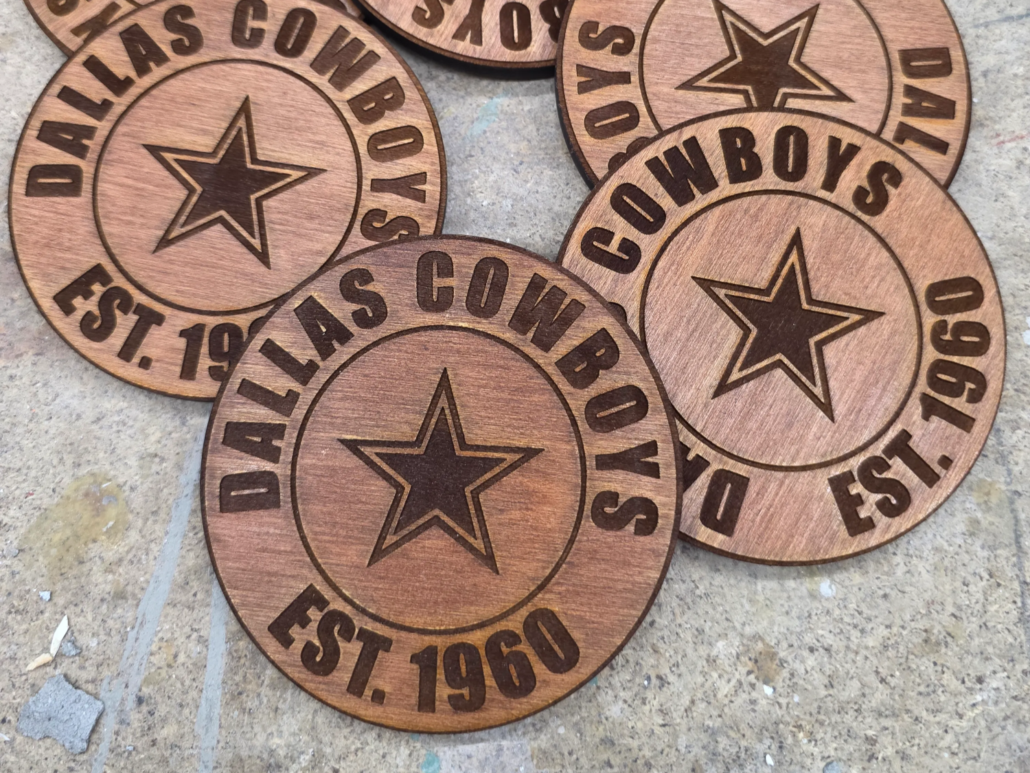 Dallas Cowboys Round Coaster Est. 1960