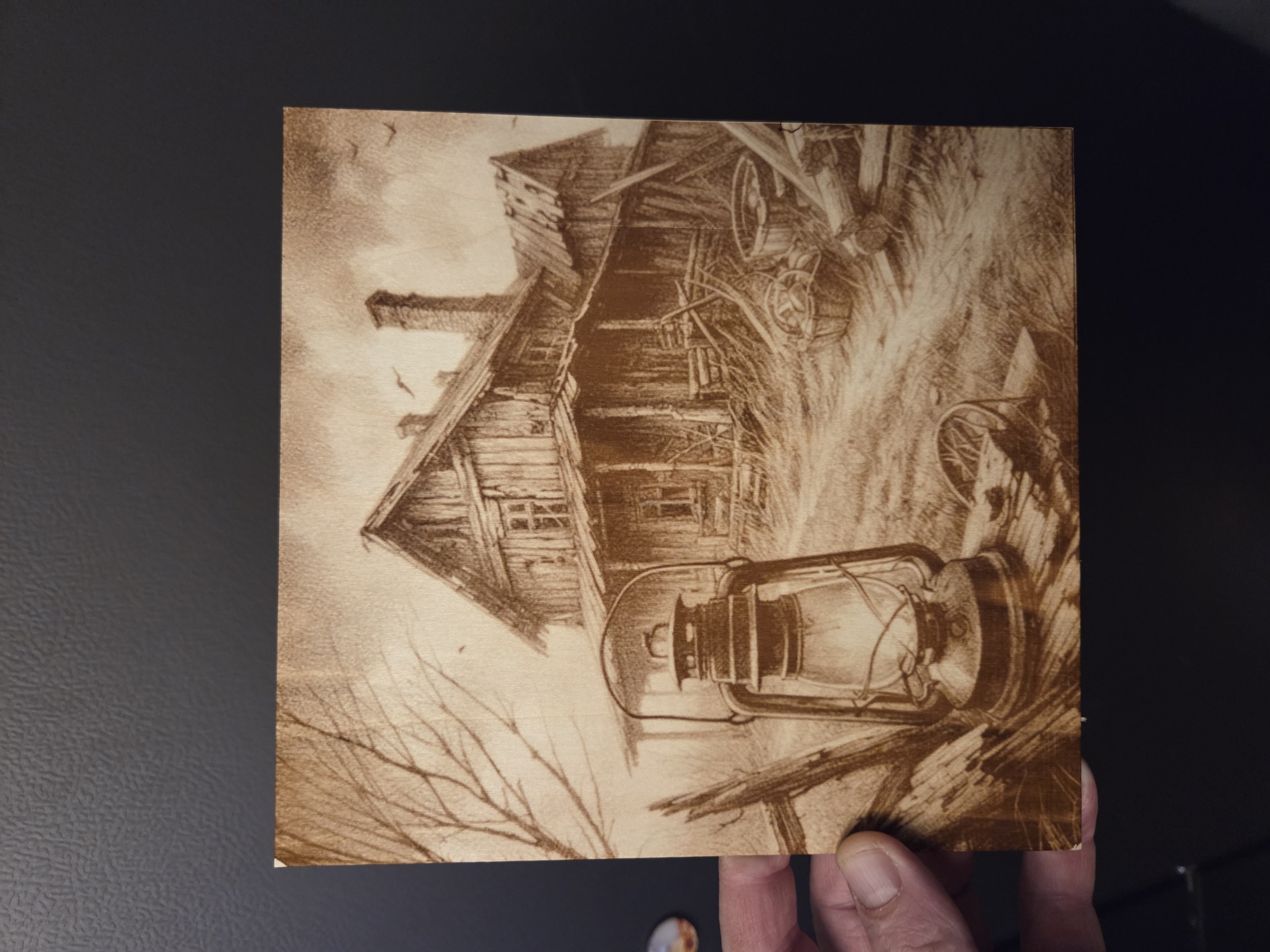 Rustic Farmhouse Scene with Vintage Lantern Wall Art instruction: step 1 - 