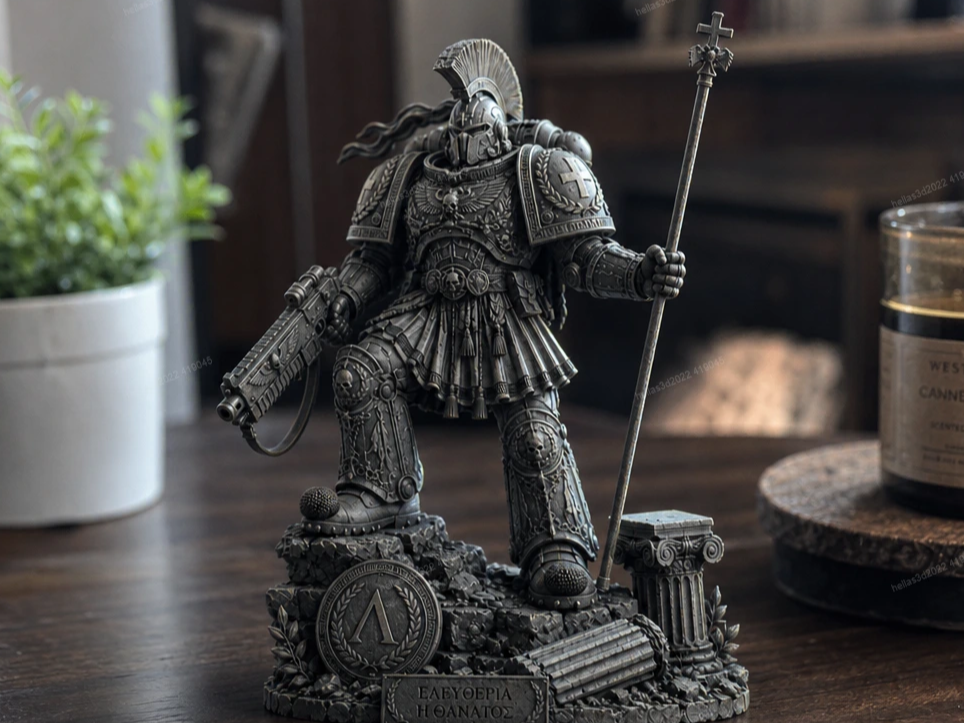 Greek Evzone Warrior Space Marine Figurine
