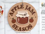 [Laser cut and engrave] 3D Fall Round Signs Bundle. Autumn Door Hanger Laser Cut Files. Farmhouse Wall Decor. Seasonal Wood Sign. Cozy. Welcome Home Decor SVG