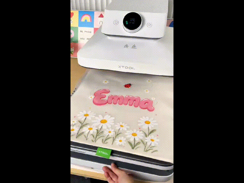 Custom DTF Floral Party Canvas Bag