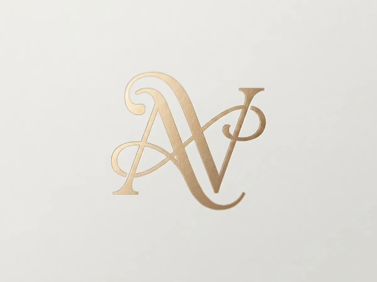 [Laser cut and engrave] Elegant AVN Monogram Logo Design