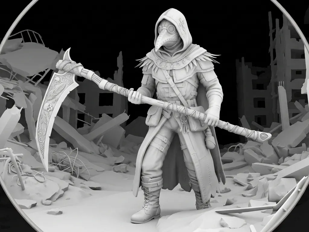 Plague doctor reaper coin