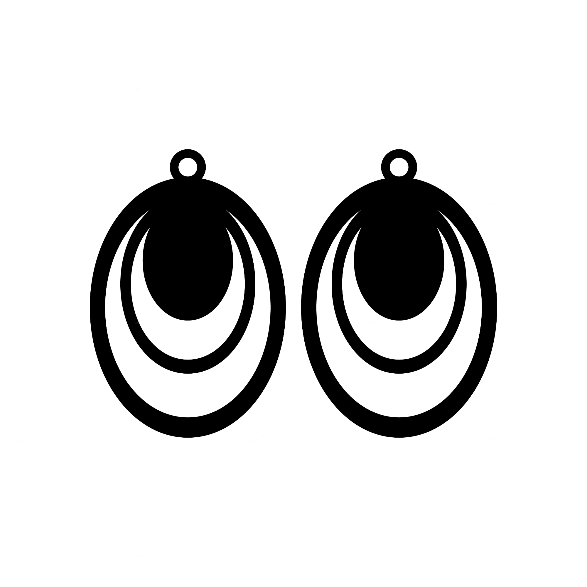 [Laser cut and engrave] Set of Geometric Wooden Teardrop and Filigree Earring Pendants