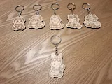 [Laser cut and engrave] Porte-clés petit lapin mignon et sa glace - kawaii – Collection Summer Little Pets
