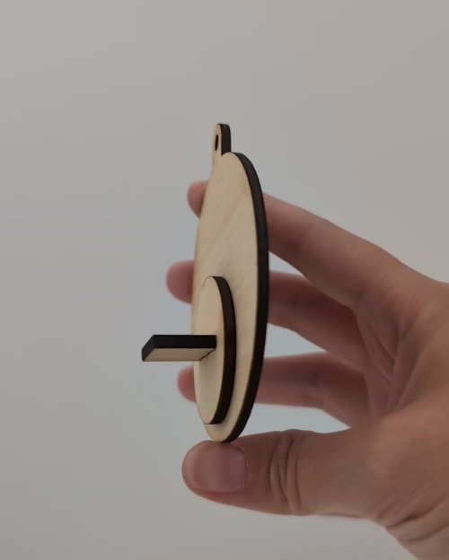 [Laser cut and engrave] Adorno navideño de madera con diseño de reno y mensaje Merry Christmas