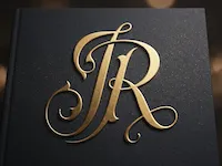 [Laser cut and engrave] JR Ornamental Signature Monogram Emblem