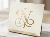 [Laser cut and engrave] 2 Elegant Letter N Monogram Logos