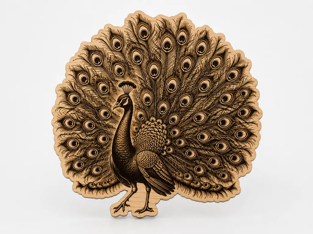 Peacock Cut and Engrave