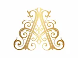 [Laser cut and engrave] Lettre A ornementale dorée sur fond violet