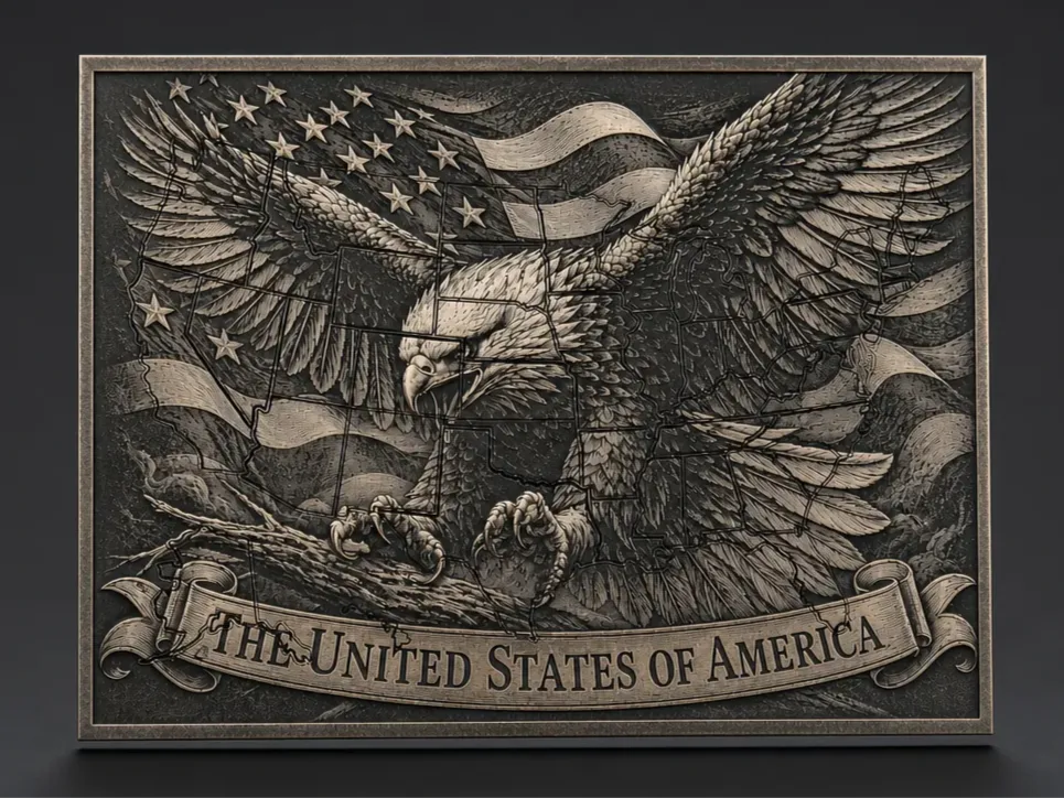 Patriotic USA Map Puzzle