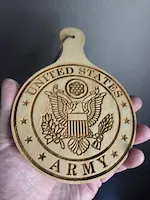 [Laser cut and engrave] United States Army Seal Wooden Emblem Coaster