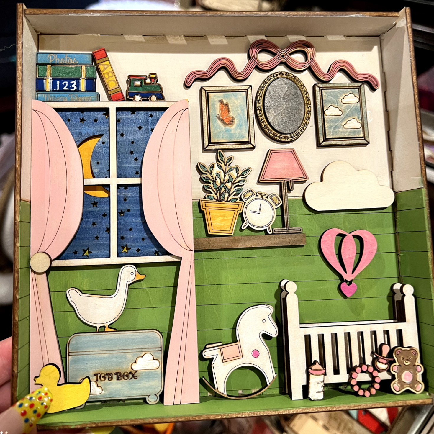 Decorate Yourself Nursery Micro Room instruction: step 3 - Paint and Glue Decor