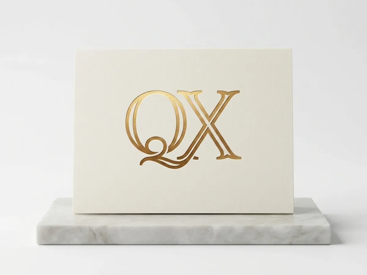 [Laser cut and engrave] Elegant QX Monogram Logo Design