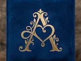 [Laser cut and engrave] A Romantic Heart Wedding Monogram – Elegant Love Initial with Flowing Heart Flourishes for Laser Cut Décor, Cake Toppers & Engraving