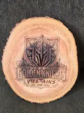 [Laser cut and engrave] Vegas Golden Knights NHL Logo Wood Slice Plaque
