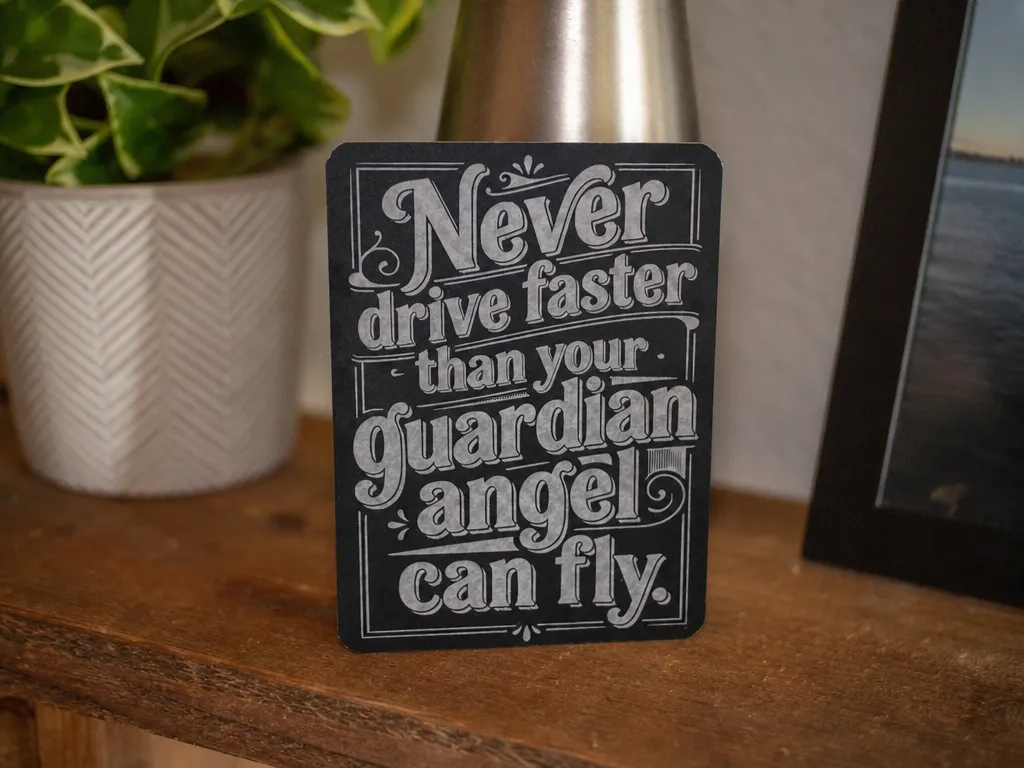 Funny Guardian Angel Engraving