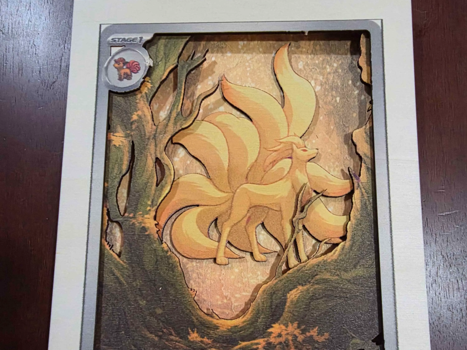 Ninetales Card Illustration Layered