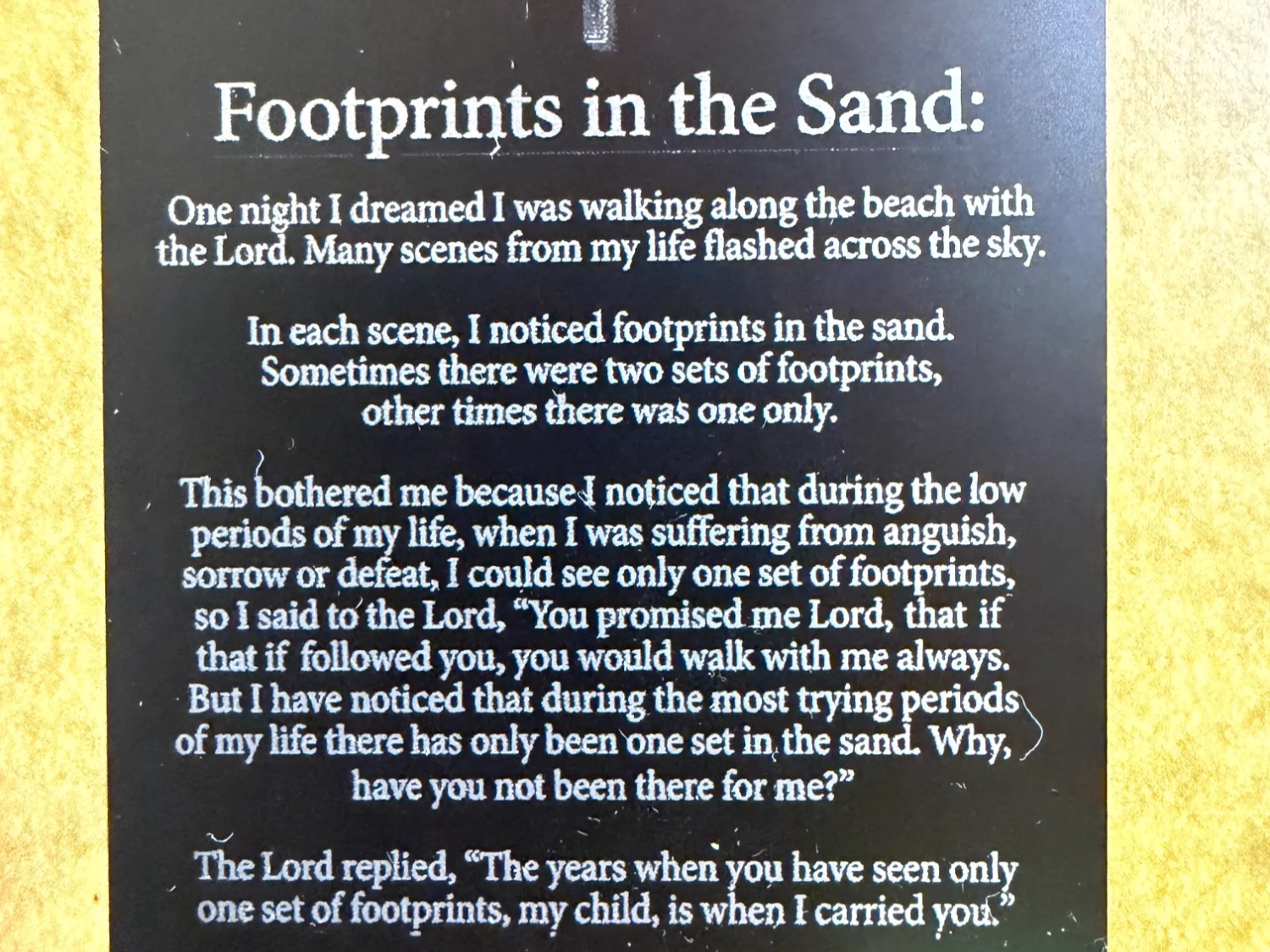 Footprints in the sand